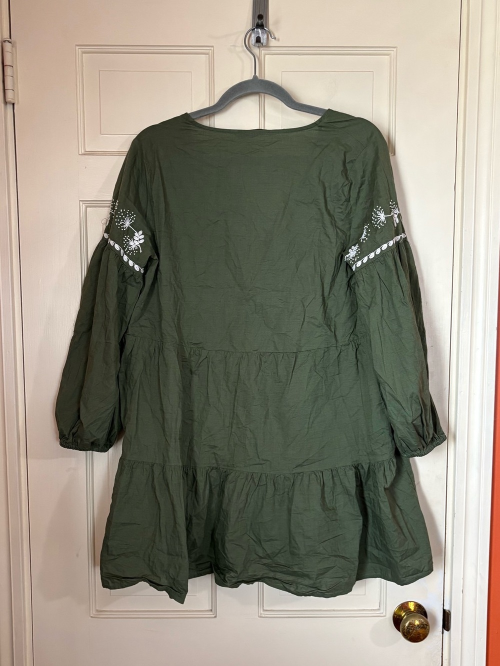 ZARA Embroidered Panelled Dress Green Size Small 7200/023 Cottagecore - Picture 6 of 10